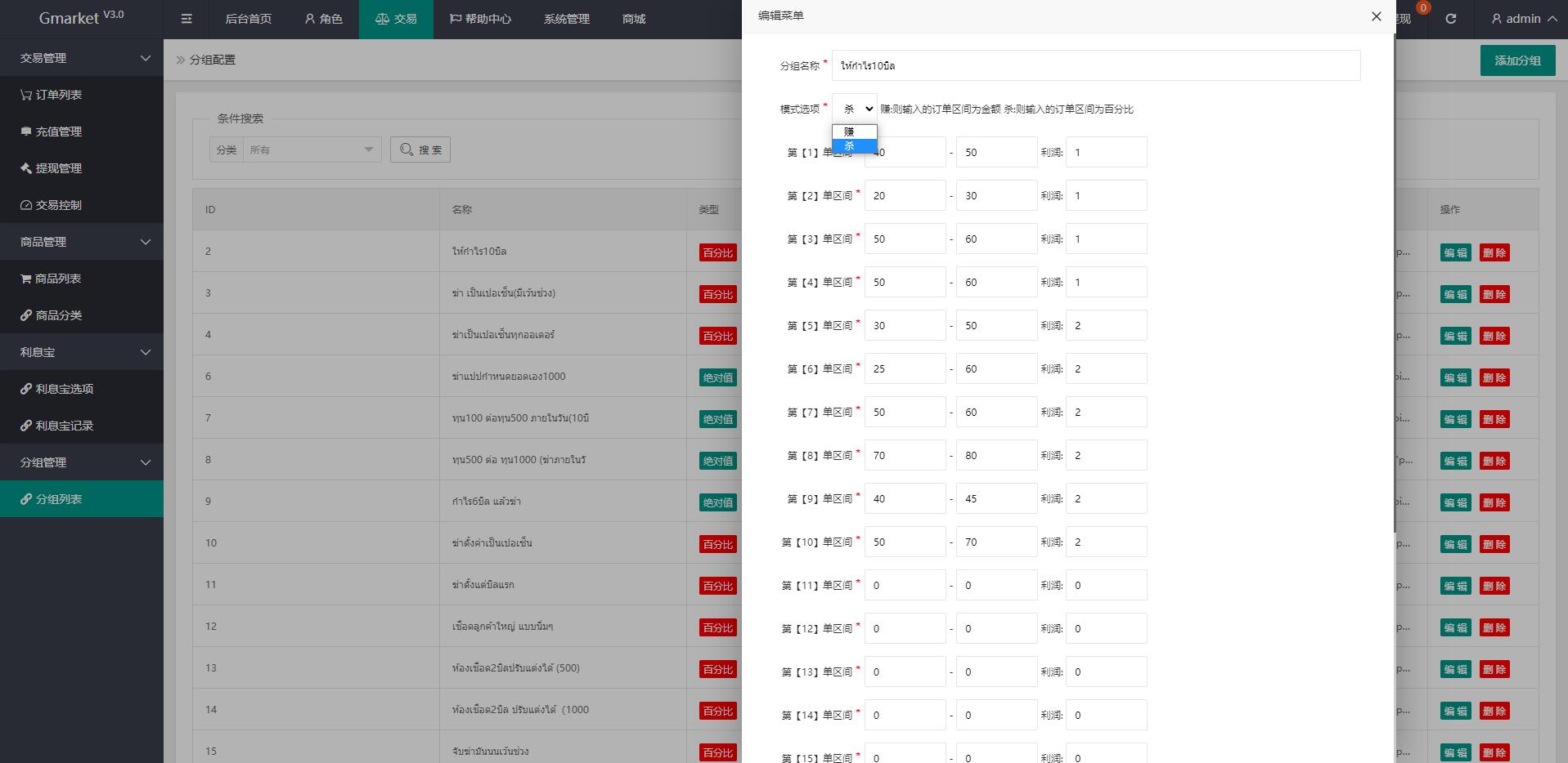 全新多语言四套UI海外抢单刷单系统/订单自动匹配系统/分组杀/连单控338-25